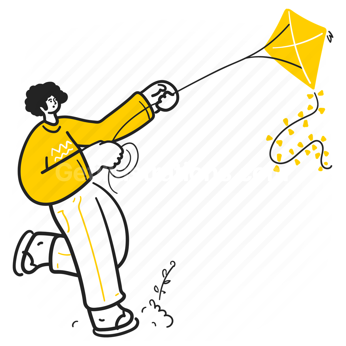 kite, flying a kite, activity, hobbies, outdoors